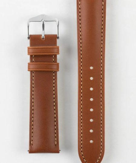 Alternative view of Hirsch KENT Textured Natural Leather Watch Strap in GOLD BROWN