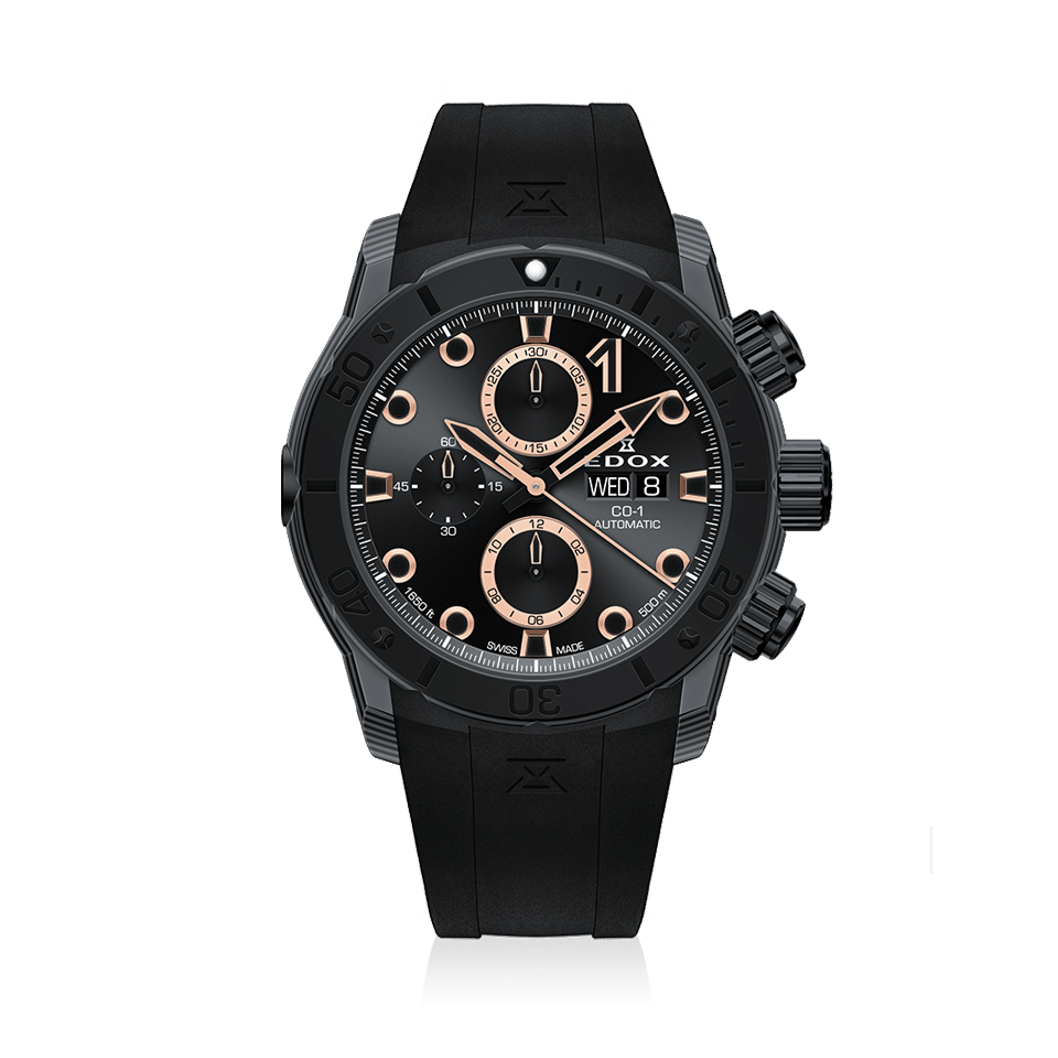 Edox CO-1 Carbon Chronograph Automatic 45mm - 01125 CCN NR 1 Edox CO-1 Carbon Chronograph Automatic 45mm - 01125 CCN NR