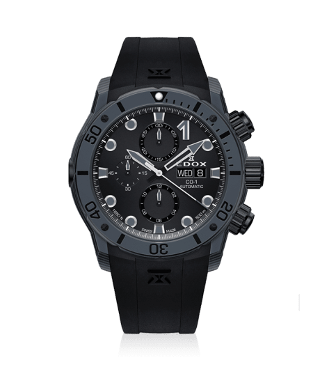 Edox CO-1 Carbon Chronograph Automatic 45mm - 01125 CLNGN NING