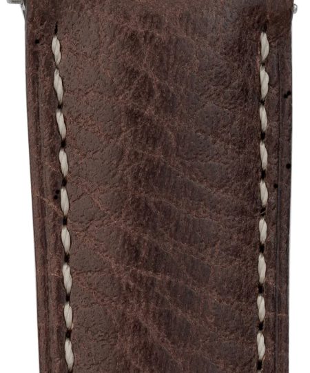 Alternative view of Hirsch BOSTON Quick-Release Buffalo Calfskin Leather Watch Strap in BROWN