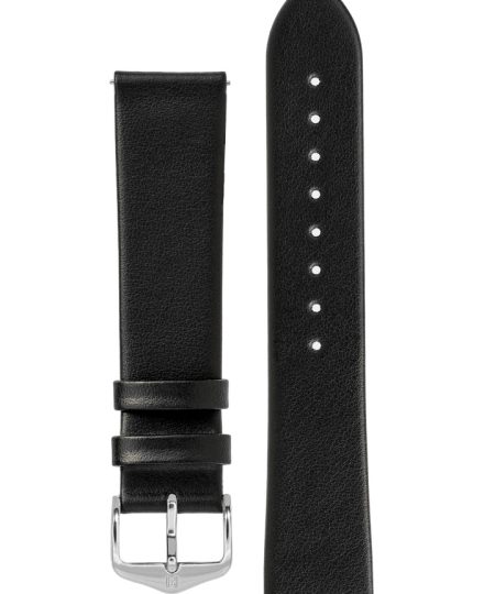 Hirsch Toronto Quick Release Fine-Grained Leather Watch Strap in Black