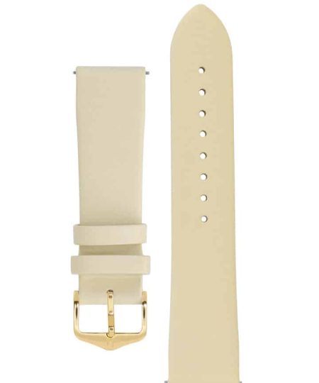 Hirsch TORONTO Quick-Release Fine-Grained Leather Watch Strap in BEIGE