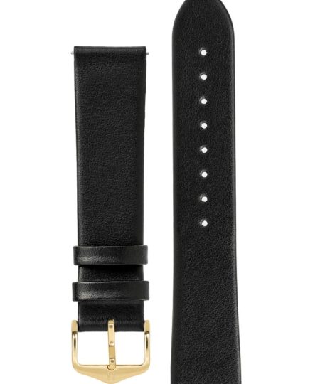 Hirsch Toronto Quick Release Fine-Grained Leather Watch Strap in Black
