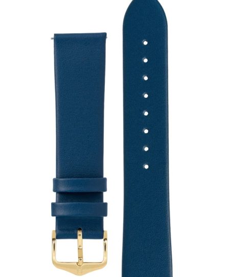 Hirsch TORONTO Quick-Release Fine-Grained Leather Watch Strap in BLUE