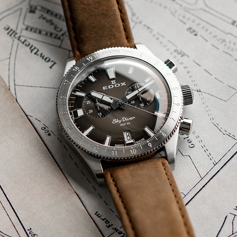 Edox SkyDiver Chronograph 40mm - 10116 3 GRIDN 4 Edox SkyDiver Chronograph 40mm - 10116 3 GRIDN - Bilde 4