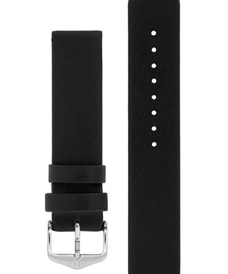 Hirsch SCANDIC Calf Leather Watch Strap in BLACK