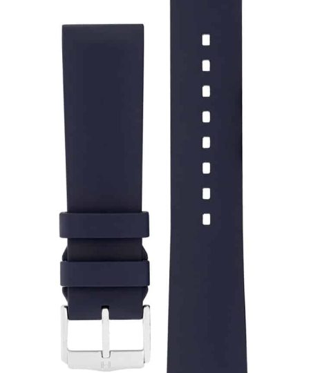 Hirsch PURE Natural Rubber Watch Strap in BLUE