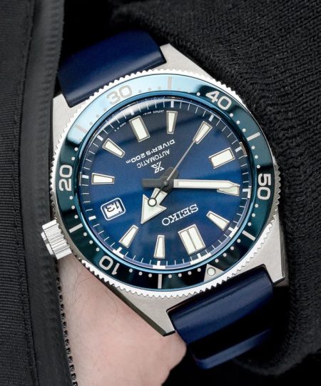 Alternative view of Hirsch PURE Natural Rubber Watch Strap in BLUE