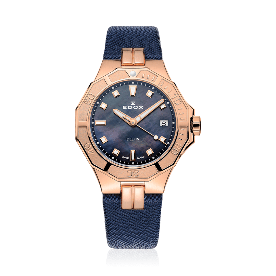 Edox Delfin Diver Date Lady 38mm - 53020 37RC NANR 1 Edox Delfin Diver Date Lady 38mm - 53020 37RC NANR