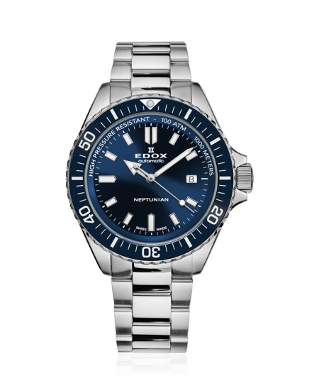 Edox Neptunian Date Automatic 44mm - 80120 3BUM BUF