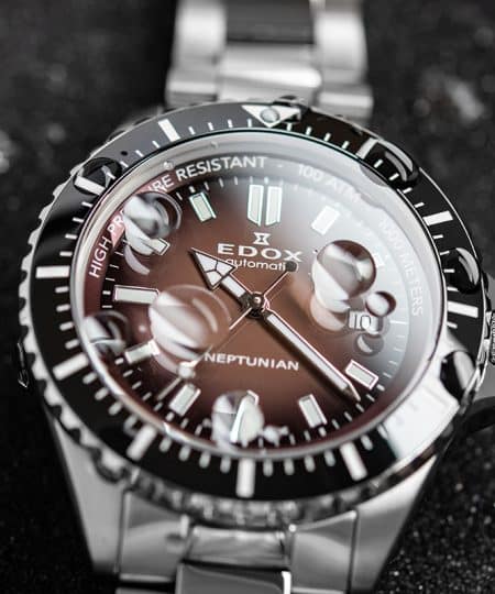 Alternative view of Edox Neptunian Date Automatic 44mm - 80120 3NM BRD