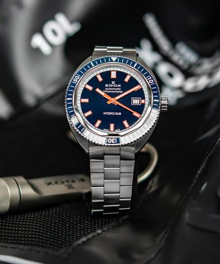 Alternative view of Edox Hydro-Sub Date Chronometer Automatic 42mm - 80128 3BUM BUIO