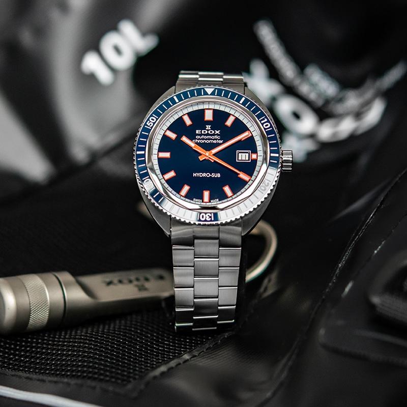 Edox Hydro-Sub Date Chronometer Automatic 42mm - 80128 3BUM BUIO 2 Edox Hydro-Sub Date Chronometer Automatic 42mm - 80128 3BUM BUIO - Bilde 2