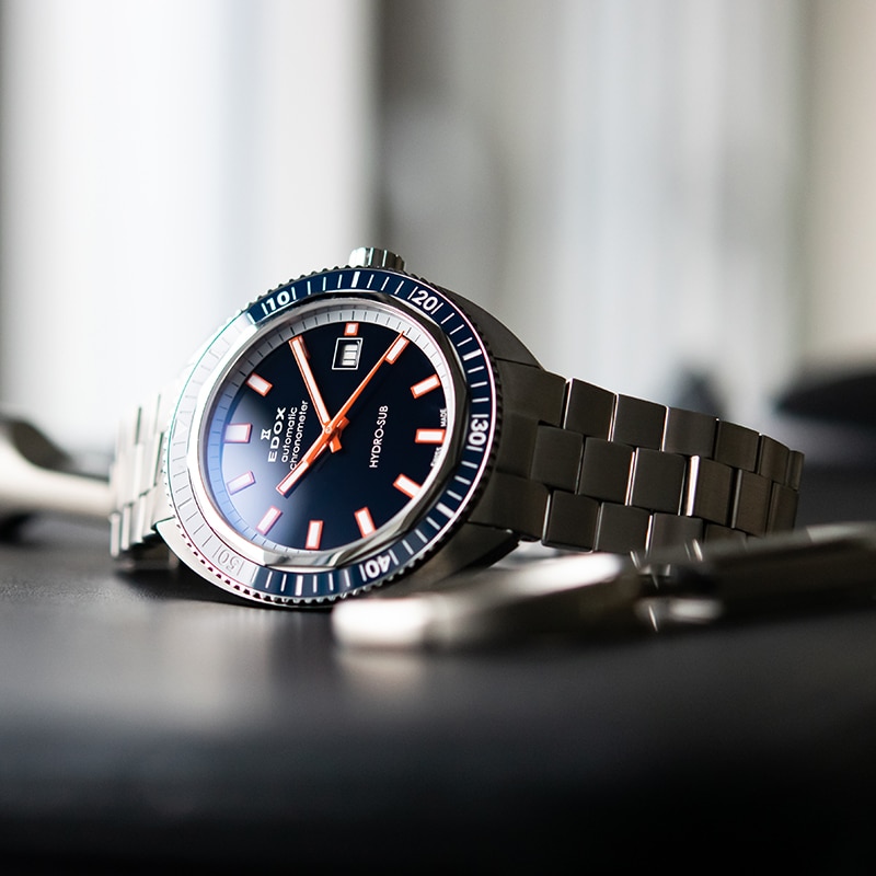 Edox Hydro-Sub Date Chronometer Automatic 42mm - 80128 3BUM BUIO 3 Edox Hydro-Sub Date Chronometer Automatic 42mm - 80128 3BUM BUIO - Bilde 3