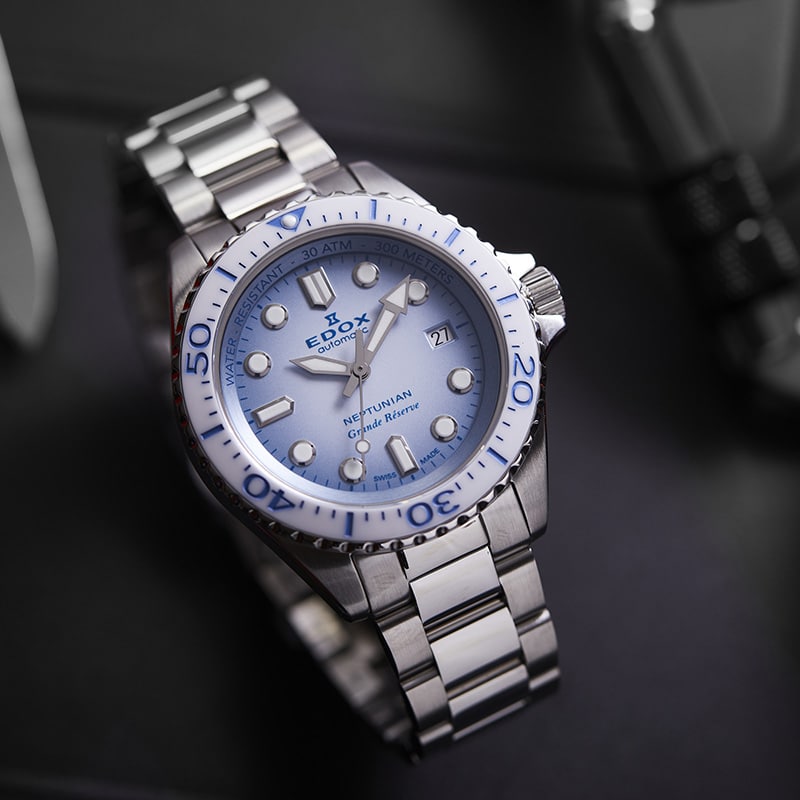 Edox Neptunian Grande Reserve Date Automatic 42mm - 80801 3BBUM BUCDN 3 Edox Neptunian Grande Reserve Date Automatic 42mm - 80801 3BBUM BUCDN - Bilde 3