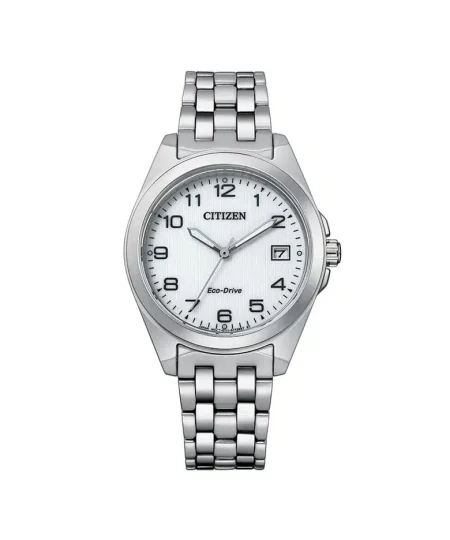Citizen Eco-Drive Dame Stål / Hvit 33mm