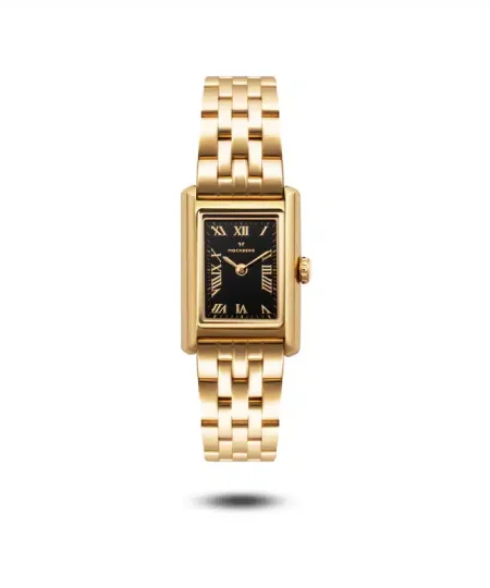 Mockberg Timeless Gullfarget stål / Sort 18x22mm