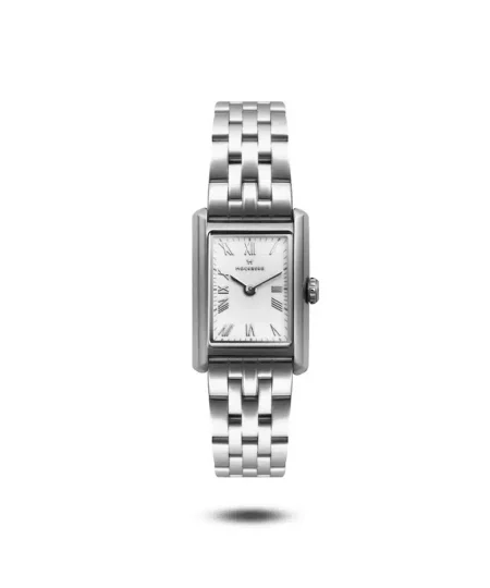 Mockberg Timeless Stål / Hvit 18x22mm