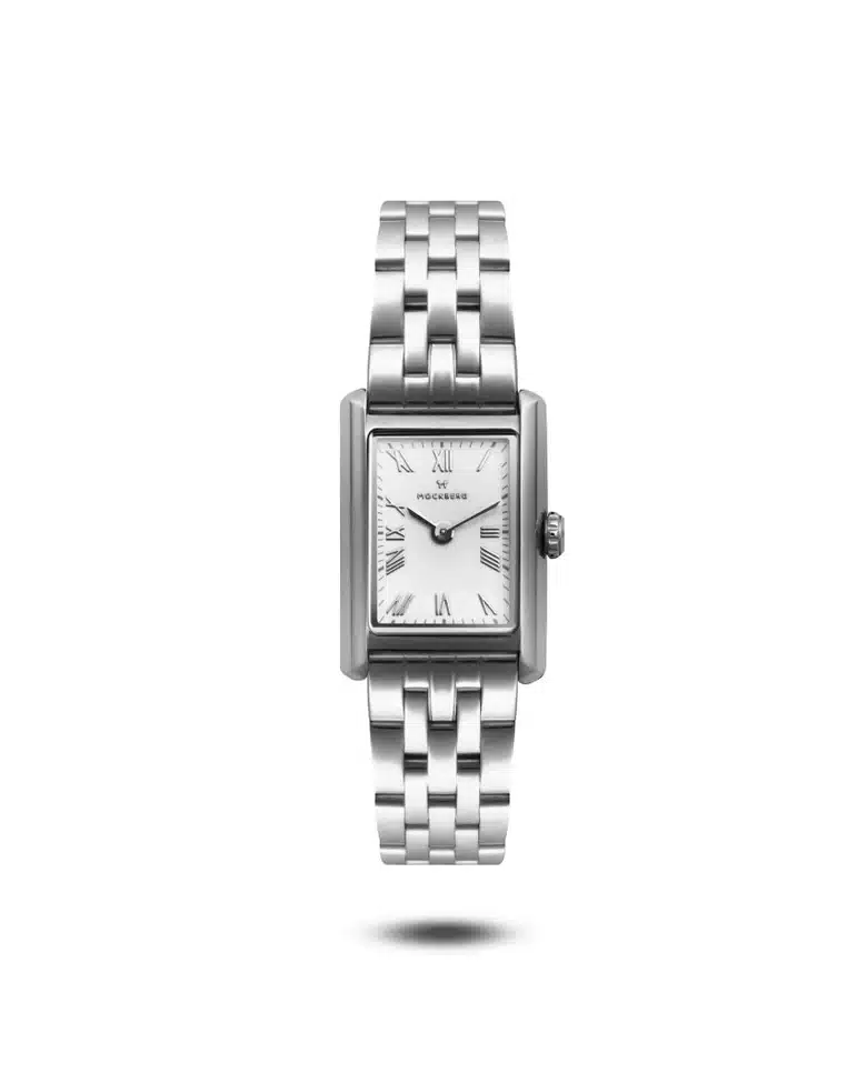 Mockberg Timeless Stål / Hvit 18x22mm 1 Mockberg Timeless Stål / Hvit 18x22mm