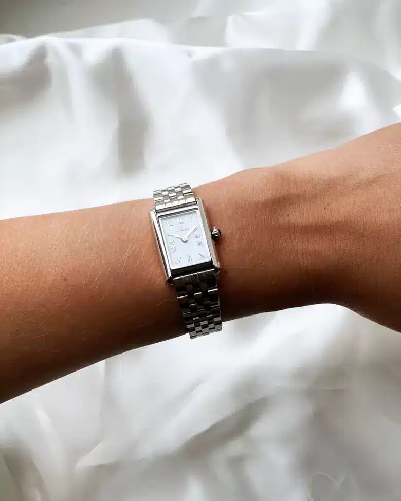 Mockberg Timeless Stål / Hvit 18x22mm 4 Mockberg Timeless Stål / Hvit 18x22mm - Bilde 4