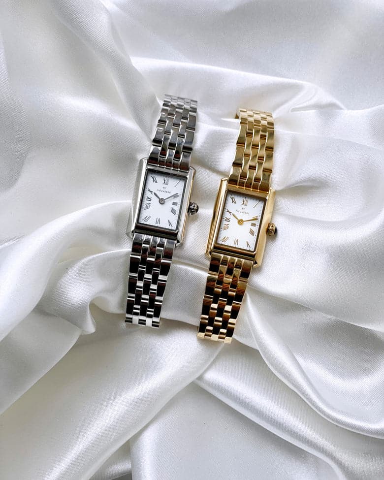 Mockberg Timeless Stål / Hvit 18x22mm 5 Mockberg Timeless Stål / Hvit 18x22mm - Bilde 5