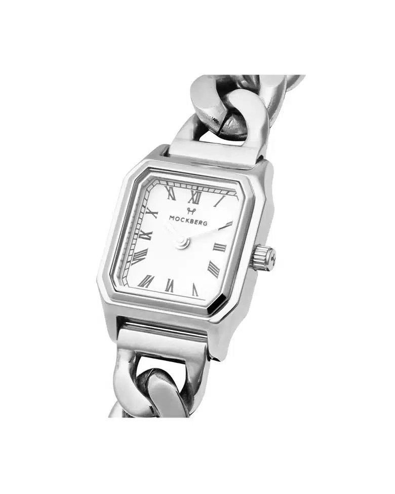 Mockberg Grace Stål / Hvit 18x19mm 5 Mockberg Grace Stål / Hvit 18x19mm - Bilde 5