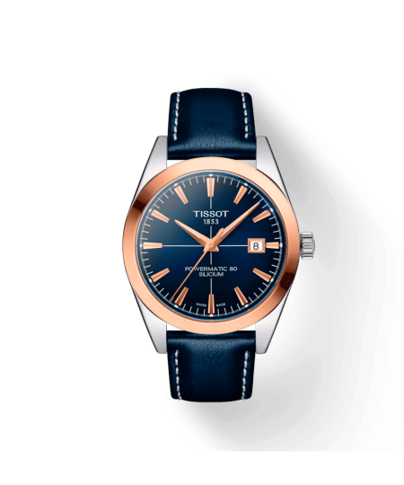 Tissot Gentleman Powermatic 80 Silicium Solid 18K Gold bezel - T927.407.46.041.00