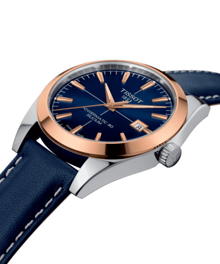 Alternative view of Tissot Gentleman Powermatic 80 Silicium Solid 18K Gold bezel - T927.407.46.041.00