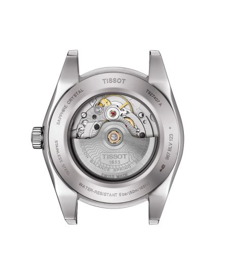 Alternative view of Tissot Gentleman Powermatic 80 Silicium 18K Gold Bezel - T927.407.46.041.01