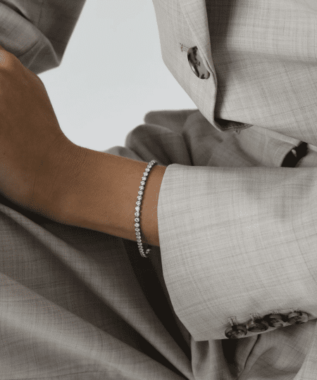 Alternative view of Mockberg Tennis Bracelet Silver Small