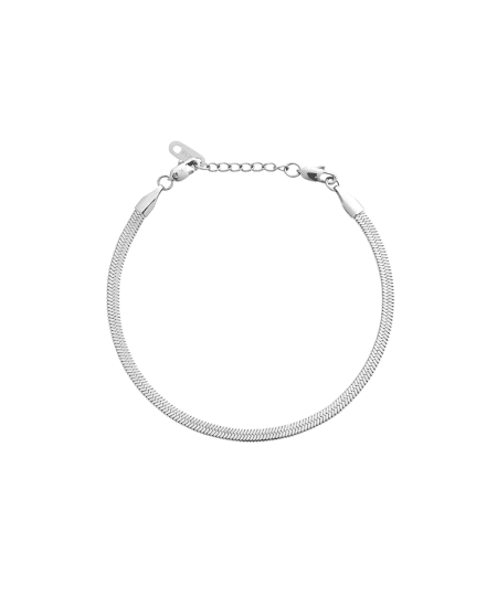 Mockberg Thin Snake Bracelet Silver Small