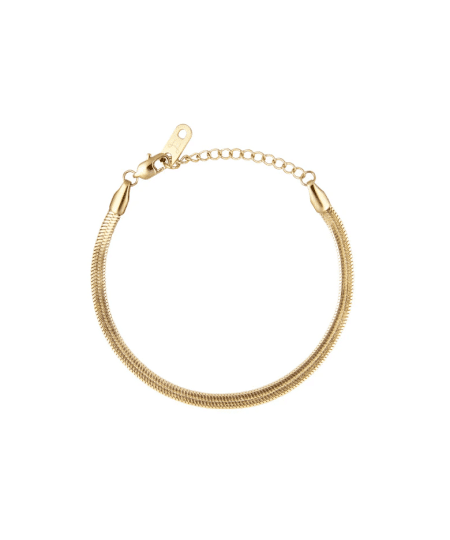 Mockberg Thin Snake Bracelet Gold Medium