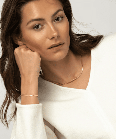 Alternative view of Mockberg Thin Snake Bracelet Gold Small