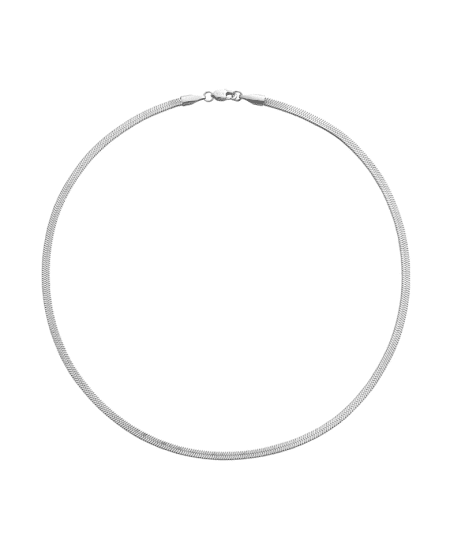 Mockberg Thin Snake Necklace Silver