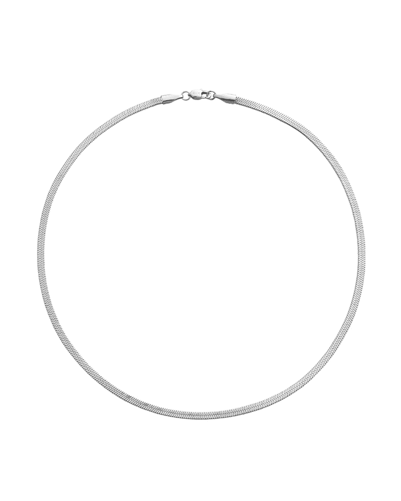Mockberg Thin Snake Necklace Silver 1 Mockberg Thin Snake Necklace Silver