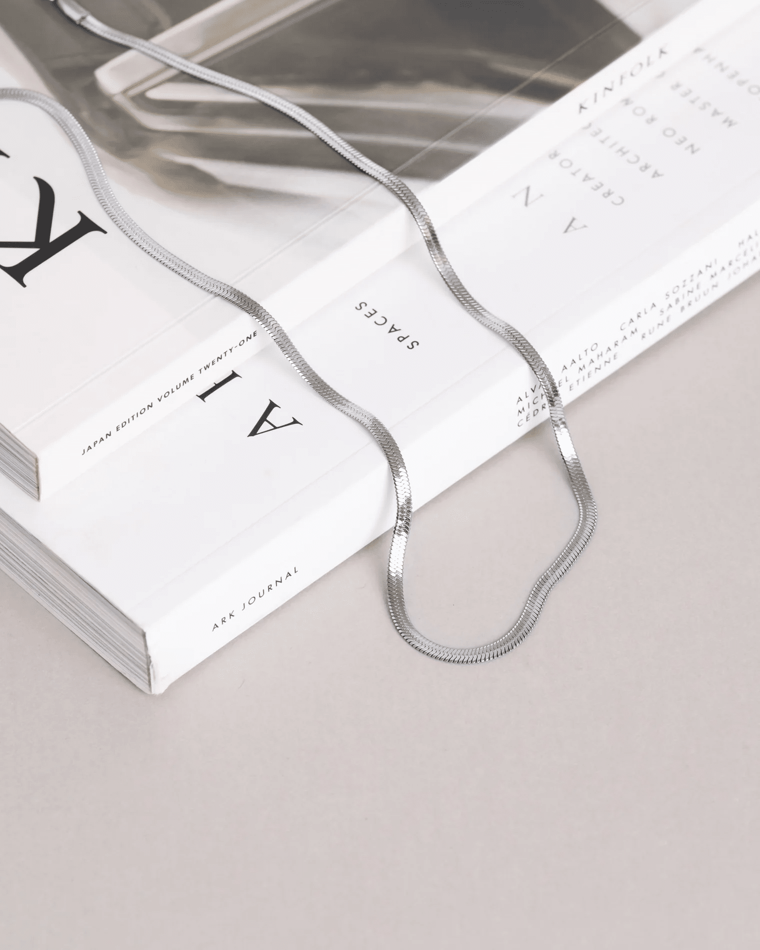 Mockberg Thin Snake Necklace Silver 2 Mockberg Thin Snake Necklace Silver - Bilde 2