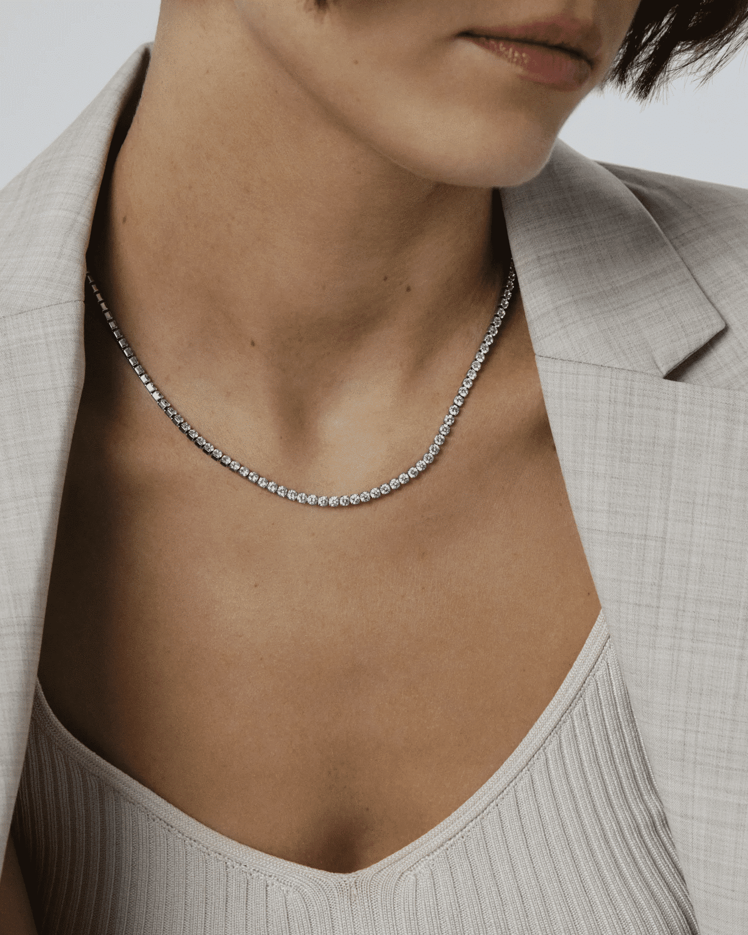 Mockberg Tennis Necklace Silver 2 Mockberg Tennis Necklace Silver - Bilde 2