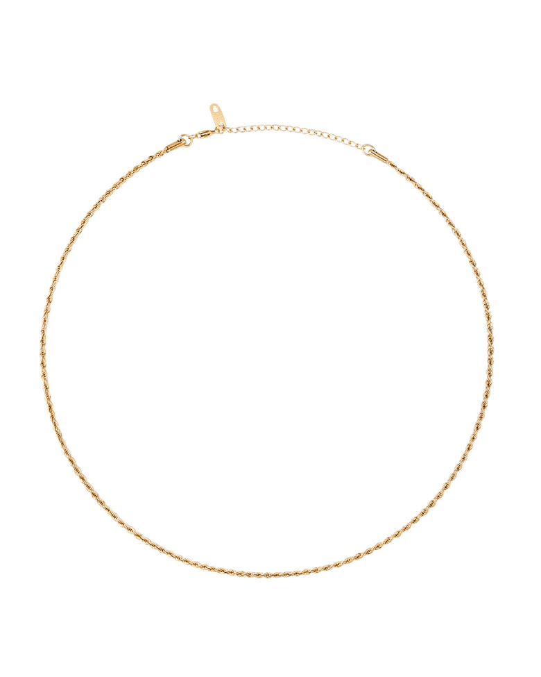 Mockberg Thin Rope Necklace Gold 1 Mockberg Thin Rope Necklace Gold