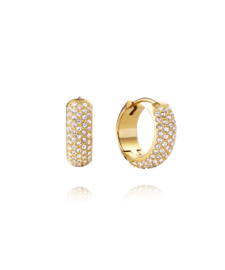 Alternative view of Mockberg Amour Gold Hoops Medium