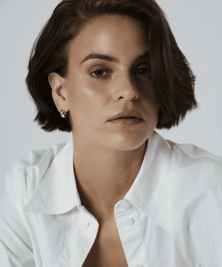 Alternative view of Mockberg Chunky Silver Hoops Small