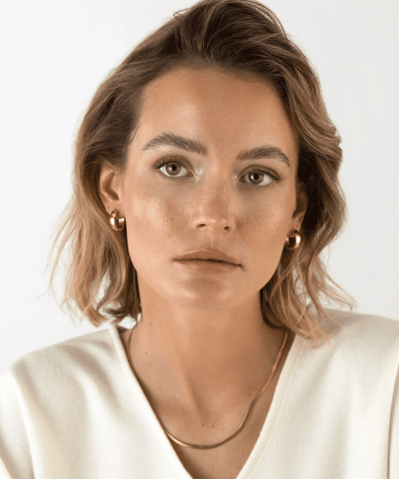 Alternative view of Mockberg Chunky Gold Hoops Large