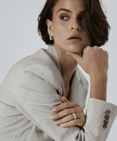 Alternative view of Mockberg Treasure Hoops Silver Medium